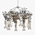 Modern Wood & Rope Ceiling Lamp 3D model small image 1