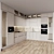 Sleek Kitchen004: Innovative Design & Versatile Function 3D model small image 3