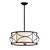 Elegant Krull Drum Chandelier 3D model small image 1