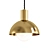 Vintage Brass Dome Pendant 3D model small image 1