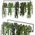 Modern Indoor Plants on Metal Shelf - Set 239 3D model small image 1