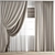 Polygonal Curtains 3D Model 3D model small image 1