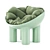 Sculpted Polyethylene Armchair 3D model small image 4