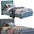 Poliform Arca Bed: Modern Luxury Sleep 3D model small image 2