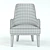 Elegant Gill Armchair 3D model small image 5