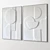 Plaster Duo Frame: Modern Interior Art 3D model small image 4