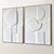 Plaster Duo Frame: Modern Interior Art 3D model small image 5