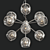 Cosmos Starburst Chandelier: Glamorous Lighting Masterpiece 3D model small image 1