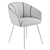 Luxurious Velvet Chair by VetroMebel 3D model small image 6