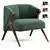 Stylish Florence Fabric Accent Chair 3D model small image 1