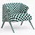 Stylish Florence Fabric Accent Chair 3D model small image 7