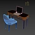 Elegant Molly Console & Carol Chair 3D model small image 5