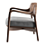 Elegant Porada Louis Armchair 3D model small image 3