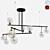 Elegant Glass Chandelier 3D model small image 1