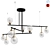 Elegant Glass Chandelier 3D model small image 4