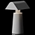 Elegant Caret Lamp in Dark Burgundy & Silk Grey 3D model small image 3
