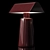 Elegant Caret Lamp in Dark Burgundy & Silk Grey 3D model small image 4