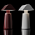 Elegant Caret Lamp in Dark Burgundy & Silk Grey 3D model small image 6