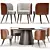 Sleek Ambrose Laskasas Dining Set 3D model small image 1