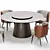 Sleek Ambrose Laskasas Dining Set 3D model small image 3