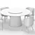 Sleek Ambrose Laskasas Dining Set 3D model small image 4