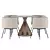 Elegant Silhouette Pedestal Dining Set 3D model small image 2