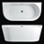 Apollo Curved Back To Wall Bath 3D model small image 1