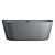 Apollo Curved Back To Wall Bath 3D model small image 2