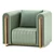 Modern River Armchair 3D model small image 3