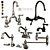 Kingston Heritage Faucets Set 3D model small image 1