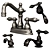 Kingston Heritage Faucets Set 3D model small image 6