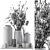 Elegant Décor Vase and Plant Set 3D model small image 4