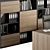 Modern Wood and Black Manager Desk 3D model small image 4