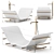 Sleek and Stylish Chaise Longue: Rive Gauche by Moma Design 3D model small image 1