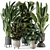 Modern Indoor Plants in Ferm Living Bau Pot - Set of 2 3D model small image 1