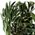 Modern Indoor Plants in Ferm Living Bau Pot - Set of 2 3D model small image 4