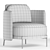 Elegant Tape Armchair: Modern Design 3D model small image 4