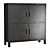 Hiba Steel 4-Door Sideboard: Sleek Storage Solution 3D model small image 1