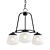 Elegant Bronze Chandelier: Mason 3-Light 3D model small image 1