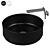 Kaldewei Ming Matt Black Washbasin 3D model small image 1