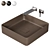 Elegant Miena Countertop Basin 3D model small image 1