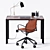 Modern Stua Office Set: Gas Swivel Chair & Deneb Table 3D model small image 1