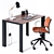 Modern Stua Office Set: Gas Swivel Chair & Deneb Table 3D model small image 2