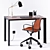 Modern Stua Office Set: Gas Swivel Chair & Deneb Table 3D model small image 3