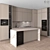 Modern Corner Kitchen with Appliances 3D model small image 1