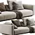 Flexform Lario 3-Seat Sofa: Sleek and Stylish 3D model small image 2