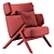 Scandinavian Inspired Cordial Armchair 3D model small image 6