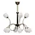 Stilnovo-inspired Patina Chandelier 3D model small image 1