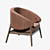 Apora Armchair: Sleek Design & Premium Materials 3D model small image 2