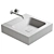 Sleek Wall-Mounted Basin: KALDEWEI CONO 3D model small image 2